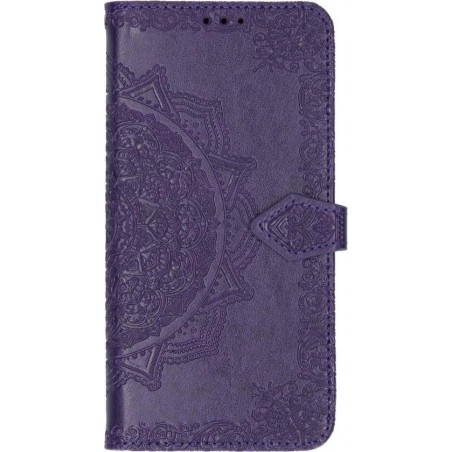 Mandala Booktype Xiaomi Mi Note 10 (Pro) hoesje - Paars