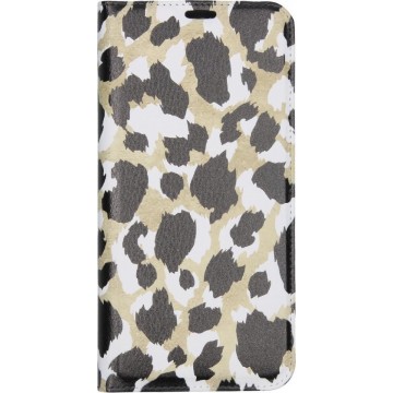 Design Softcase Booktype Samsung Galaxy A21s hoesje - Panter Zwart