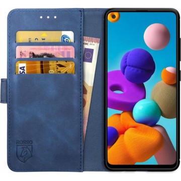 Rosso Element Samsung Galaxy A21S Hoesje Book Cover Blauw