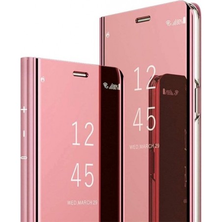 Samsung Galaxy A51 Hoesje - Clear View Cover - Roze