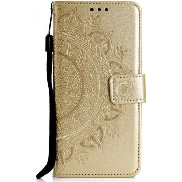Shop4 - Samsung Galaxy S10 Hoesje - Wallet Case Mandala Patroon Goud