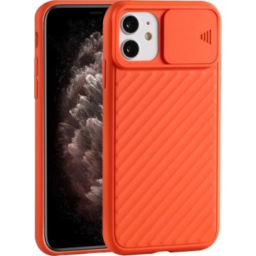 Mobigear Shockproof Cam-Slide Hoesje Oranje Apple iPhone 12 Mini