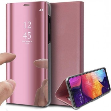 Samsung A50 Hoesje - Samsung Galaxy A50 Hoesje Spiegel Book Case Roségoud - Hoesje Samsung A50