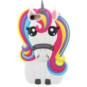GadgetBay Rainbow Unicorn silicone case iPhone 7 8 SE 2020 hoesje - Eenhoorn Regenboog