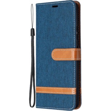 Samsung Galaxy A42 Hoesje - Denim Book Case - Blauw