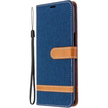 Xiaomi Redmi Note 9 Pro / 9S Hoesje - Denim Book Case - Donkerblauw