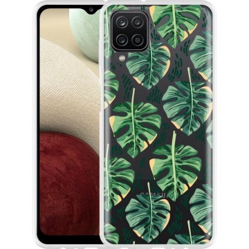 Samsung Galaxy A12 Hoesje Palm Leaves Large