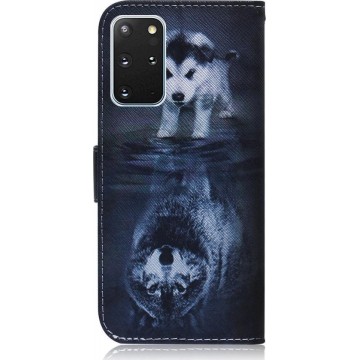 Mobigear Boek Hoesje Wolf en Hond Samsung Galaxy S20 Plus