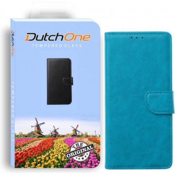 Samsung A42 5G Book Case Turquoise - Leren hoesje - Pasjes - Wallet - Portemonnee - hoesje