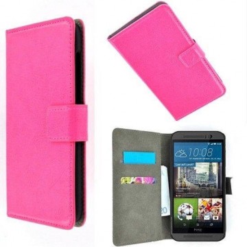 HTC One M9 Wallet Bookcase hoesje Roze