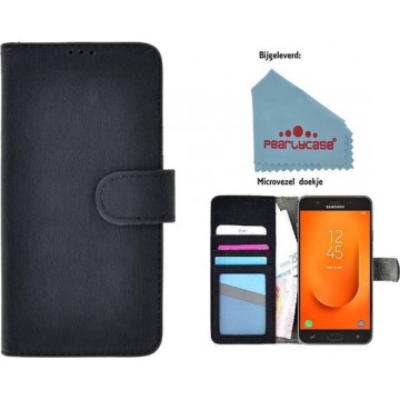 Pearlycase® Samsung Galaxy J7 Prime 2 (2018) - Smartphone Hoesje Wallet Bookstyle Case Zwart