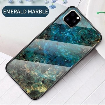 Mobigear Marble Glas Protective Case Emerald iPhone 11 Pro