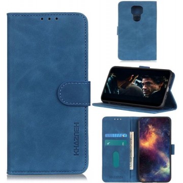 Motorola Moto G9 Play / Moto E7 Plus Hoesje Vintage Wallet Blauw