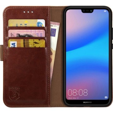 Rosso Element Huawei P20 Lite Hoesje Book Cover Bruin