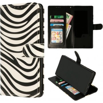 Oppo A72 Hoesje met Printje - Portemonnee Book Case - Kaarthouder & Magneetlipje - Zebra