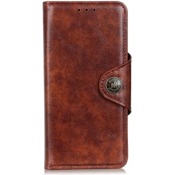 OnePlus 8 Pro Hoesje Portemonnee Luxe Wallet Case Bruin