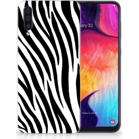TPU Hoesje Samsung Galaxy A50 Design Zebra
