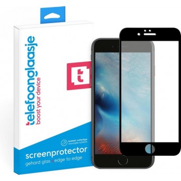 iPhone 6s Glazen screenprotector (FULL COVER) (ZWART) | Tempered glass | Gehard glas