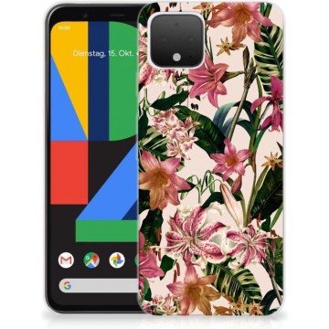 Back Cover Google Pixel 4 TPU Siliconen Hoesje Flowers