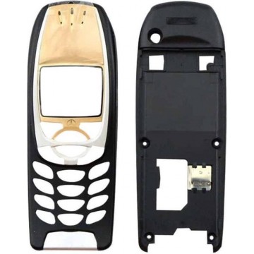 Volledige behuizingsdeksel (voorkant + middenkaderring) voor Nokia 6310 / 6310i (goud)