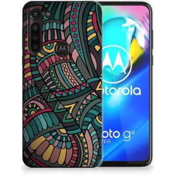 Telefoon Hoesje Motorola Moto G8 Power Hoesje Bumper Aztec