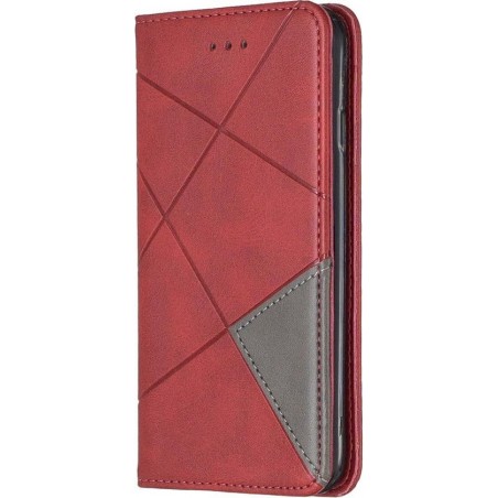 iPhone SE (2020) / 8 / 7 Hoesje - Geometric Book Case - Rood