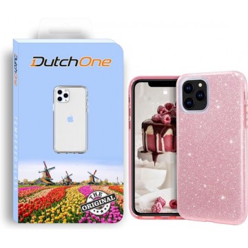 Iphone 12 hoesje Roze glitter -Hoesjes - Back Cover - Case - Geschikt voor Iphone 12/12 Pro