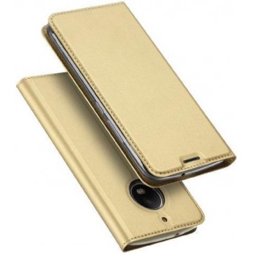 Luxe goud agenda wallet hoesje Motorola Moto G5S
