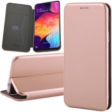 Samsung A50 Hoesje - Samsung Galaxy A50 Hoesje Book Case Slim Wallet Roségoud - Hoesje Samsung A50