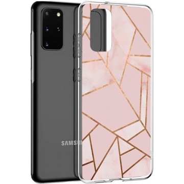 iMoshion Design voor de Samsung Galaxy S20 Plus hoesje - Grafisch Koper - Roze / Goud