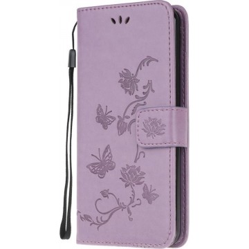 Nokia 5.3 Hoesje - Vlinder Book Case - Lila