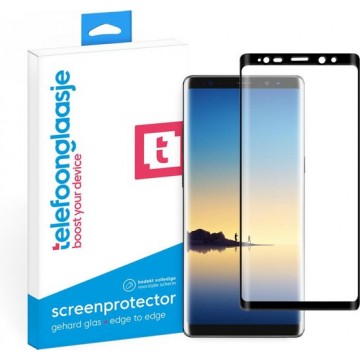Glazen Screenprotector voor Samsung Galaxy Note 8 (FULL COVER) (ZWART) | Tempered glass | Gehard glas