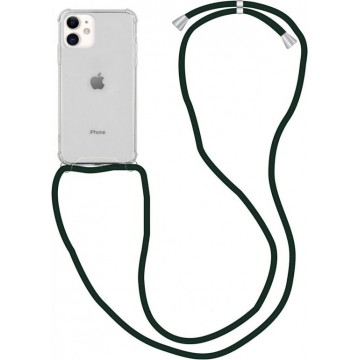 Apple iPhone 12 Hoesje Back Cover met Koord Zwart