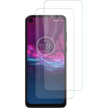 Motorola One Action Screenprotector Glas - Tempered Glass Screen Protector - 2x