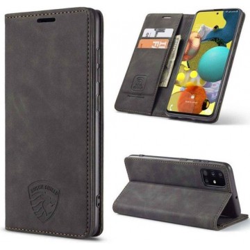 Samsung A51 - A51 5G Hoesje Anti Skim Book Case Vulcano Black