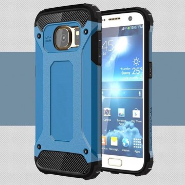 Coverup Samsung Galaxy S7 Hoesje - Armor Hybrid - Lichtblauw
