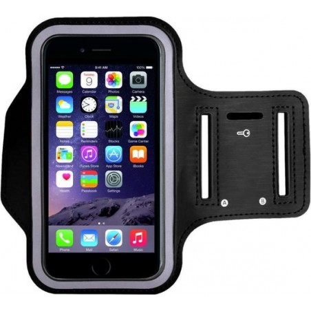 Apple iPhone Xs Universele Sportarmband - zwart