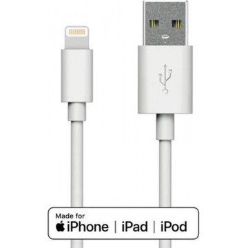 NÖRDIC LGNG-N1002 USB naar Apple Lightning kabel MFi, 0,5 m, wit