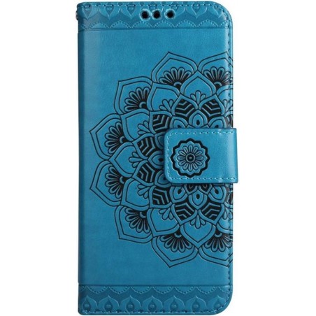 Shop4 - Samsung Galaxy S8 Hoesje - Wallet Case Vintage Mandala Blauw