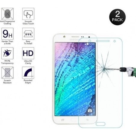 Paxx® Gratis 1+1 Screenprotector Glass Tempered Glass Doorzichtig 2 stuks voor Samsung Galaxy J7 2016 J710