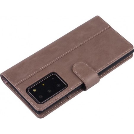 Samsung Galaxy Note 20 Ultra Roze Booktype hoesje - PU leather