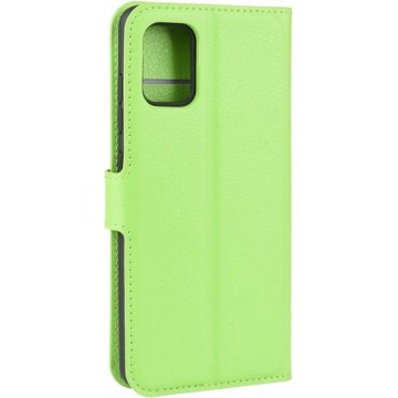 Mobigear Litchi Wallet Book Case Groen Samsung Galaxy A51
