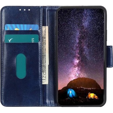 Sony Xperia 5 II hoesje, Wallet bookcase, Blauw - Telefoonhoesje geschikt voor: Sony Xperia 5 II