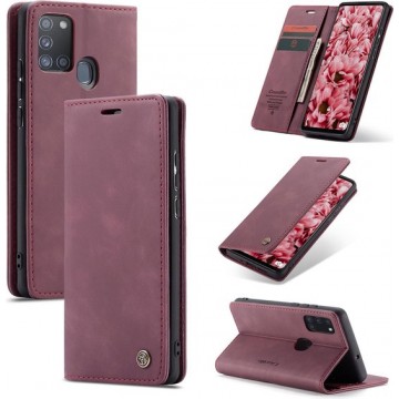 CASEME Wallet Hoesje voor Samsung Galaxy A21s - Rood