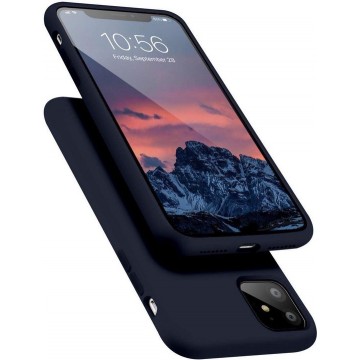 HappyCase Apple iPhone 12 Hoesje Siliconen Back Cover Blauw