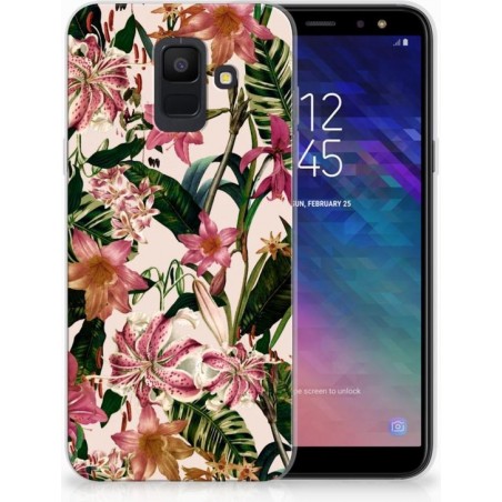 Samsung Galaxy A6 (2018) Uniek TPU Hoesje Flowers