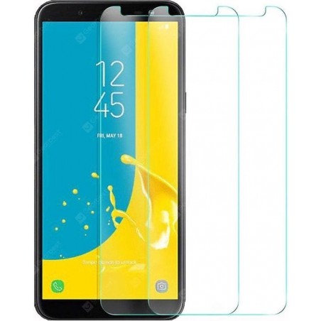 2 Stuks Screenprotector Tempered Glass Glazen Gehard Screen Protector 2.5D 9H (0.3mm) - Samsung Galaxy J6 2018