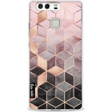 Casetastic Softcover Huawei P9 - Soft Pink Gradient Cubes