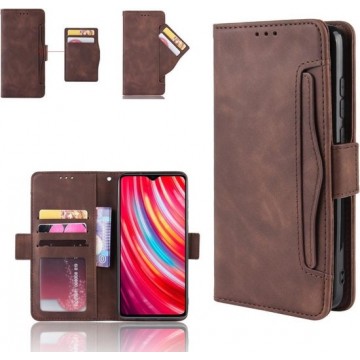 Samsung Galaxy A21s Book Case Bruin Cover Case Hoesje Lederen Pu