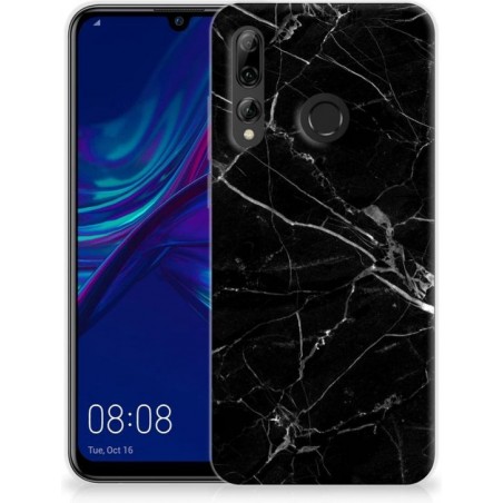 Smartphone hoesje Huawei P Smart Plus (2019) Transparant Hoesje Marmer Zwart